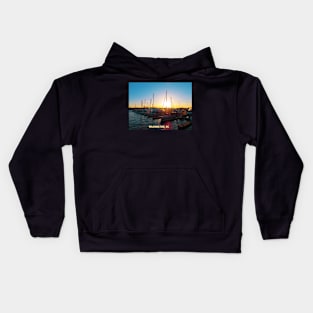 Washington DC Wharf District District of Columbia Sunsent Kids Hoodie